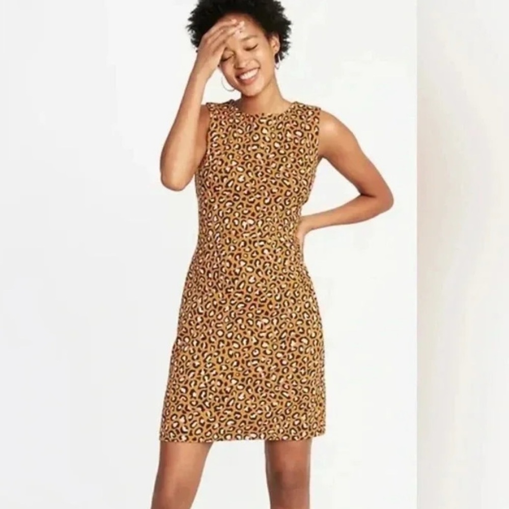 Old Navy Animal Print Sleeveless Sheath Dress Size XL NWT